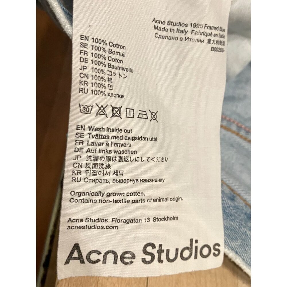 Acne Studios Women Patchwork Button Fly Designer Denim Jeans Size 29 Blue AN EXC - Picture 5 of 10